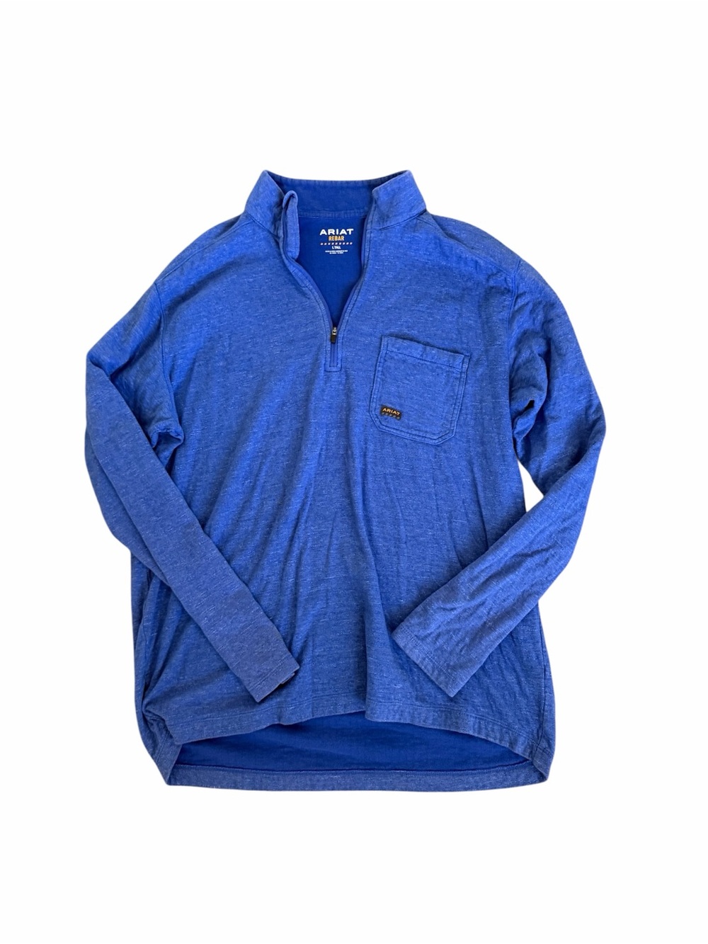 Ariat Men's Royal Blue Quarter-Zip Top with Chest Pocket